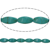 Coirníní turquoise, Turquoise sintéiseach, turquoise gorm, 13x6mm, Poll:Thart 1mm, Fad Thart 16 Inse, 50Snáitheanna/Lot, Thart 32ríomhairí pearsanta/Snáithe, Díolta De réir Lot