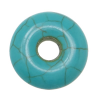 Turquesa sintética espaçador de p, Rosca, azul céu, 20x6mm, Buraco:Aprox 5mm, 100PCs/Lot, vendido por Lot