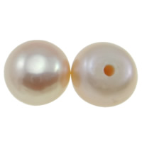 Perlas Freshwater Perforadas, Perlas cultivadas de agua dulce, Esférico, natural, perforado medio, Rosado, 6.5-7mm, agujero:aproximado 0.5mm, 56parespareja/Grupo, Vendido por Grupo