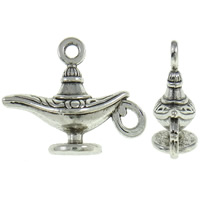 Zinc Alloy väline riipukset, Sinkkiseos, Teekannu, antiikki hopea päällystetty, nikkeli, lyijy ja kadmium vapaa, 22x18x4mm, Reikä:N. 1.5mm, N. 1900PC/erä, Myymät erä