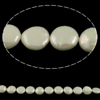 Coirníní Bonn saothraithe Diúilicín Péarla, Pearl Fionnuisce, nádúrtha, bán, 12-13mm, Poll:Thart 0.8mm, Díolta Per Thart 15 Inse Snáithe