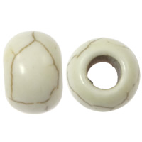 Turkos pärlor, Syntetisk Turkos, Rondelle, beige, 14x8mm, Hål:Ca 6mm, 500PC/Lot, Säljs av Lot