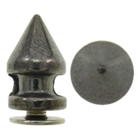 Sinc Alloy Scriú Rivet, Bullet, dath dubh plumbum plátáilte, nicil, luaidhe & caidmiam saor in aisce, 7x13mm, 100seiteanna/Mála, Díolta De réir Mála