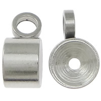 RVS Bail Kralen, Roestvrij staal, oorspronkelijke kleur, 3.60x7.30x5mm, Gat:Ca 1.4mm, Binnendiameter:Ca 1mm, 200pC's/Bag, Verkocht door Bag