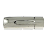 Fermaglio a baionetta in acciaio inossidabile, acciaio inox, Colonna, colore originale, 31x11x12mm, Foro:Appross. 9mm, Diametro interno:Appross. 4mm, 10PC/lotto, Venduto da lotto