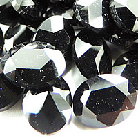 Cabochões de cristal, Oval, Rivoli volta & facetada, Preto, 18x25mm, 75PCs/Bag, vendido por Bag