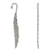 Zinc Alloy Bookmark Feather antique silver color plated nickel lead & cadmium free Approx 2mm Approx Sold By KG