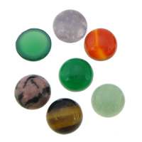 Ædelsten Cabochon, Dome, flad bagside, blandede farver, 10x4.50mm, 100pc'er/Lot, Solgt af Lot