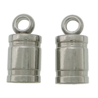 Tampas de aço inoxidável, Inox 303, cor original, 5x10.50mm,4mm, Buraco:Aprox 2mm, 500PCs/Lot, vendido por Lot