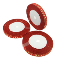 Fita de cetim, um lado, vermelho, 10mm, 10PCs/Lot, 22m/PC, vendido por Lot