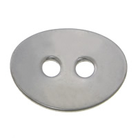 304 Stainless Steel Spona, Flat Oval, Původní barva, 14x11x1mm, Otvor:Cca 2.2mm, 300PC/Lot, Prodáno By Lot