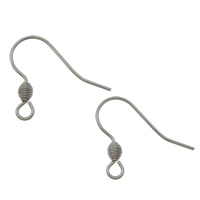 Rostfritt stål Krok Earwire, 304 rostfritt stål, med ögla, ursprungliga färgen, 20x17x3mm, 0.7mm, Hål:Ca 2.5mm, 1000Pairs/Lot, Säljs av Lot