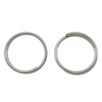 Rustfrit stål Split Ring, 304 rustfrit stål, Donut, oprindelige farve, 0.60x8x1.20mm, Hole:Ca. 6.8mm, 10000pc'er/Bag, Solgt af Bag