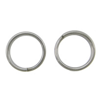 Ruostumaton teräs Split Ring, 304 Stainless Steel, Donitsi, alkuperäinen väri, 0.60x6x1.20mm, Reikä:N. 4.8mm, 10000PC/laukku, Myymät laukku