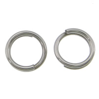 Rustfrit stål Split Ring, 304 rustfrit stål, Donut, oprindelige farve, 0.60x5x1.20mm, Hole:Ca. 3.8mm, 10000pc'er/Bag, Solgt af Bag