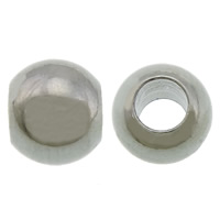 Billes en acier inoxydable, tambour, couleur originale, 4x5mm, Trou:Environ 2mm, 500PC/lot, Vendu par lot