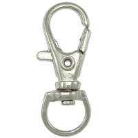 Zink Alloy hummer Swivel Lås, platina pläterad, nickel, bly och kadmium gratis, 11x31.80x4mm, Hål:Ca 5.8x8.5mm, 500PC/Bag, Säljs av Bag