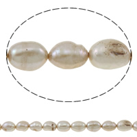 Barokní kultivované sladkovodní perle, Sladkovodní Pearl, Baroko, světle fialová, 7-8mm, Otvor:Cca 0.8mm, Prodáno za Cca 14.5 inch Strand