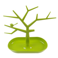 Pantalla multiusos, plástico PVC, Árbol, barnizado, verde de manzana, 24x12.50x28mm, 15PCs/Grupo, Vendido por Grupo