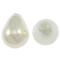 Coirníní Shell Farraige Theas, Farraige Theas Shell, Teardrop, nádúrtha, bán, 10x14mm, Poll:Thart 1mm, 100ríomhairí pearsanta/Lot, Díolta De réir Lot