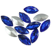 Crystal cabochons, Eye Capall, Rivoli ar ais & ilghnéitheach, Lt Sapphire, 9x18mm, 216ríomhairí pearsanta/Mála, Díolta De réir Mála