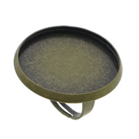 Brass Ring Bezel Base, Ορείχαλκος, μπρονζέ χρώμα επάργυρα, ρυθμιζόμενο, μόλυβδο \x26amp; κάδμιο ελεύθεροι, 26.50mm, Εσωτερική διάμετρος:Περίπου 25mm, Μέγεθος:6.5, 100PCs/Παρτίδα, Sold Με Παρτίδα