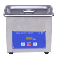 ROSTFRITT STÅL Digital Ultrasonic Cleaner, Rektangel, 175x110x155mm, Hål:Ca 20mm, Säljs av PC