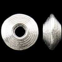 Zink Legierung Perlen Schmuck, Zinklegierung, Rondell, hell silberfarben plattiert, frei von Nickel, Blei & Kadmium, 10x5mm, Bohrung:ca. 3mm, ca. 830PCs/kg, verkauft von kg