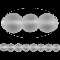 Runde Kristallperlen, Kristall, satiniert, 4mm, Bohrung:ca. 1mm, Länge ca. 15.5 ZollInch, 10SträngeStrang/Menge, ca. 97PCs/Strang, verkauft von Menge