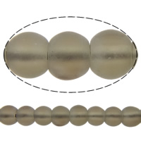 Naturlige Smoky Quartz perler, Runde, frosted, 14mm, Hole:Ca. 2mm, Længde Ca. 15.5 inch, 10Strands/Lot, Ca. 28pc'er/Strand, Solgt af Lot