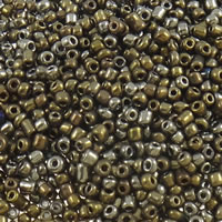 Forgyldte glasfrøperler, Glas Seed Beads, Runde, 2x1.9mm, Hole:Ca. 1mm, Ca. 30000pc'er/Bag, Solgt af Bag