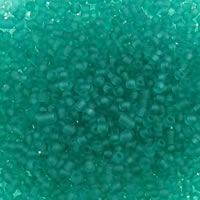 Frosted Glass Seed Beads Round green Approx 1mm Approx Sold By Bag