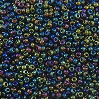 Forgyldte glasfrøperler, Glas Seed Beads, Runde, 1x1.5mm, Hole:Ca. approx0.5-1mm, Ca. 135000pc'er/Bag, Solgt af Bag