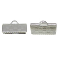 Žalvario juostelės Crimp, Žalvarinis, Stačiakampis, platinos spalva padengtas, nikelio, švino ir kadmio nemokamai, 13x7x5mm, Skylė:Apytiksliai 3mm, 1000kompiuteriai/Pirkimo, Pardavė Pirkimo