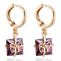 Gets® Jewelry Earring Brass gift shape 18K gold plated with cubic zirconia nickel lead & cadmium free 10mm Sold By Pair