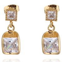 Gets® Jewelry Earring Brass 18K gold plated with cubic zirconia nickel lead & cadmium free Sold By Pair