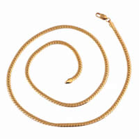 Gets® šperky náhrdelník, Mosaz, 18K pozlacené, obrubník řetěz, nikl, olovo a kadmium zdarma, 4mm, Prodáno za Cca 23.5 inch Strand