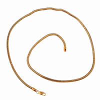 Gets® sieraden ketting, Messing, 18K vergulde, slang keten, nikkel, lood en cadmium vrij, 4mm, Per verkocht Ca 23.5 inch Strand