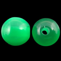 Imitation Cats Eye Resin Beads Round green 8mm Approx 2mm Sold By Bag