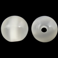 Imitation Cats Eye Resin Beads Round white 10mm Approx 2mm Sold By Bag