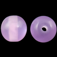 Imitation Cats Eye Resin Beads Round purple 10mm Approx 2mm Sold By Bag