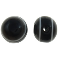 Resin Evil Eye Beads Round stripe black 8mm Approx 2mm Sold By Bag