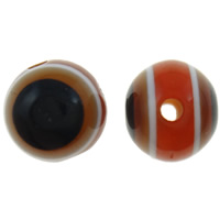 Resin Evil Eye Beads Round stripe 8mm Approx 2mm Sold By Bag