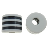 Coirníní roisín striped, Colún, bán, 10x8.5mm, Poll:Thart 4mm, 1000ríomhairí pearsanta/Mála, Díolta De réir Mála