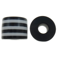 Coirníní roisín striped, Colún, dubh, 10x8.5mm, Poll:Thart 4mm, 1000ríomhairí pearsanta/Mála, Díolta De réir Mála