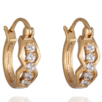 Gets® Jewelry Earring Brass 18K gold plated micro pave cubic zirconia nickel lead & cadmium free Sold By Pair