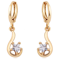 Gets® Jewelry Earring Brass 18K gold plated with cubic zirconia nickel lead & cadmium free Sold By Pair