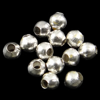 Iron Jewelry Beads Round silver color plated nickel lead & cadmium free 2mm Approx 0.8mm Sold By Bag