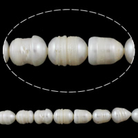 Rice ferskvandskulturperle Beads, Ferskvandsperle, Ris, naturlig, hvid, 10-11mm, Hole:Ca. 0.8mm, Solgt Per Ca. 15.3 inch Strand