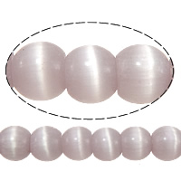 Grânulos jóias de olho de gato, Pedra olho de gato, Roda, roxo claro, 5mm, Buraco:Aprox 1mm, comprimento Aprox 16 inchaltura, 20vertentespraia/Lot, Aprox 93PCs/Strand, vendido por Lot